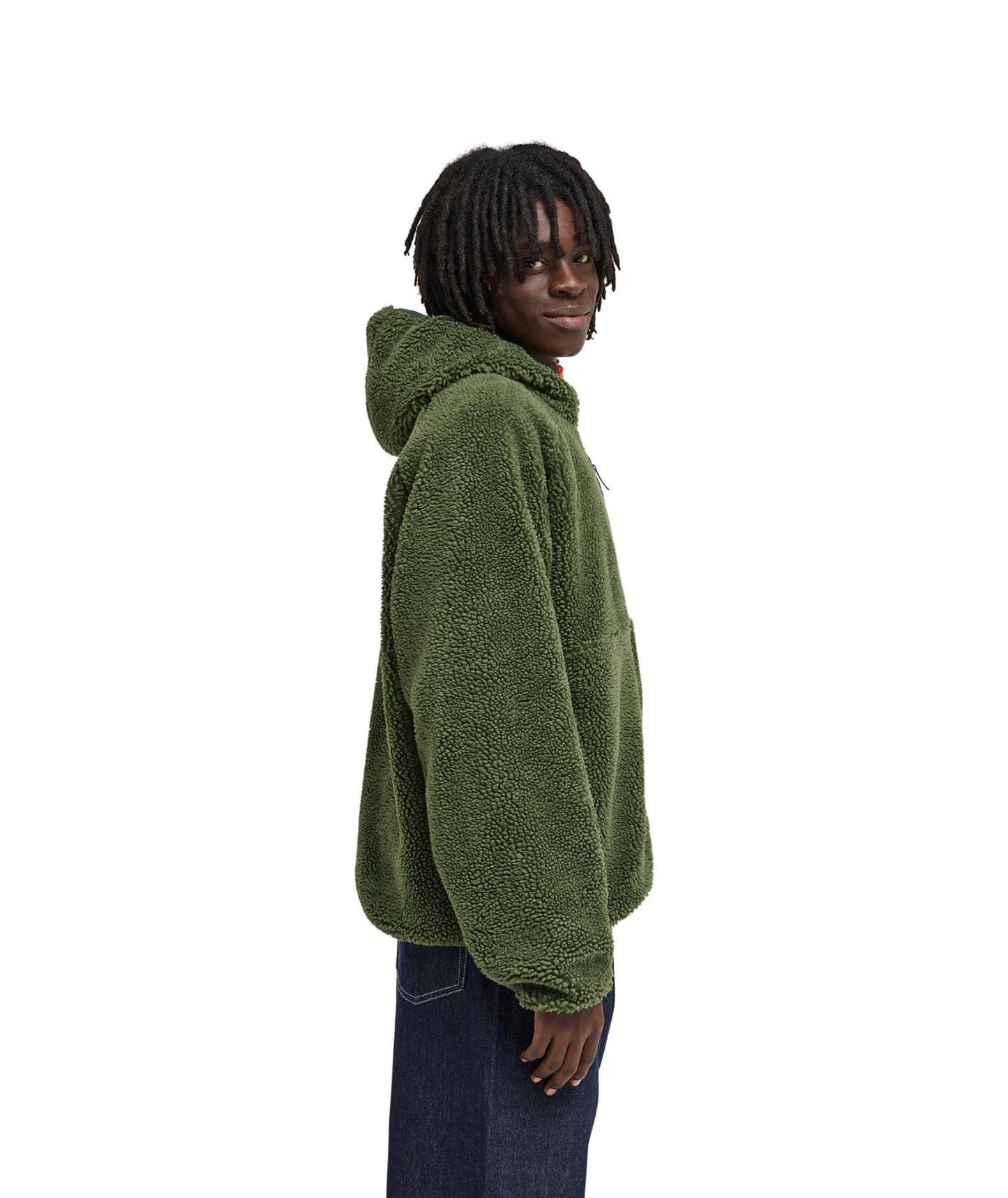 Element Wolfe Reversible Sherpa Hoodie Bronze Green