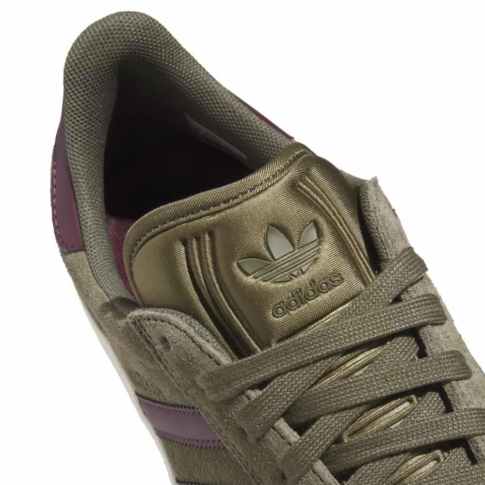 Adidas Skateboarding Gazelle Adv Olive Strata Maroon Chalk White