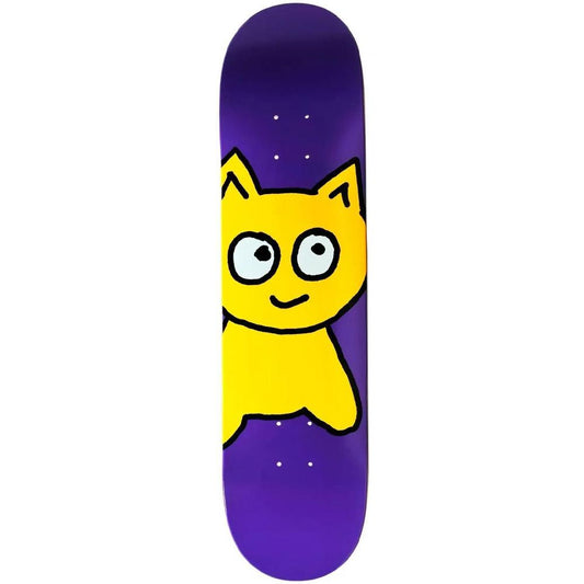 Meow Big Cat Skateboard Deck Purple 7.75"