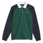 Adidas Skateboarding Tyshawn Rugby Shirt Collegiate Green Legend Ink