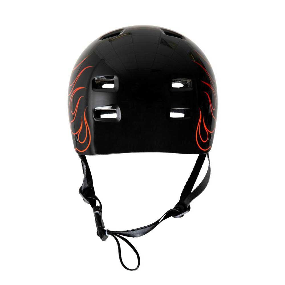 Bullet Graphic Helmet T35 Flame Youth 49-54cm Gloss Black