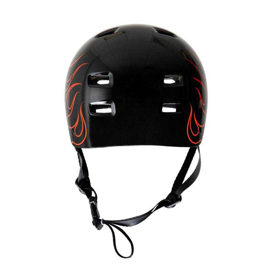Bullet Graphic Helmet T35 Flame Youth 49-54cm Gloss Black