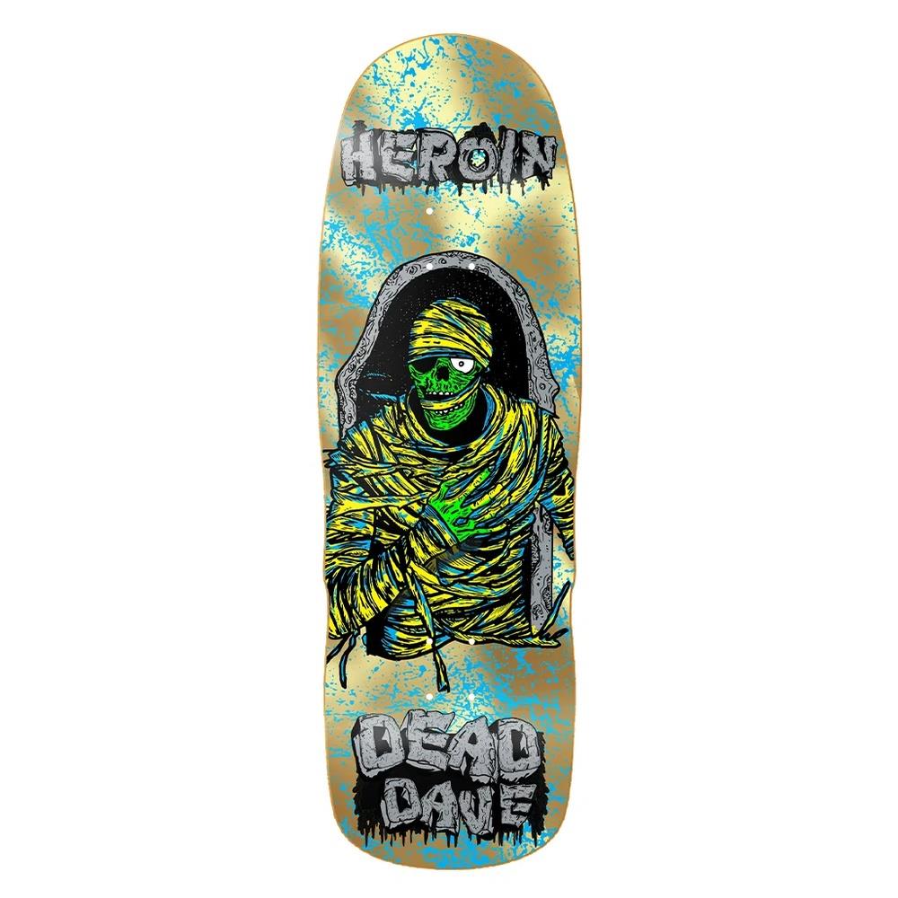 Heroin Skateboards Dead Dave Mummy Skateboard Deck 10.1”