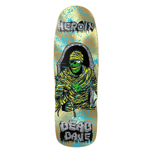 Heroin Skateboards Dead Dave Mummy Skateboard Deck 10.1”