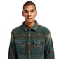RVCA Dayshift Blanket Flannel Long Sleeve Shirt Hunter Green