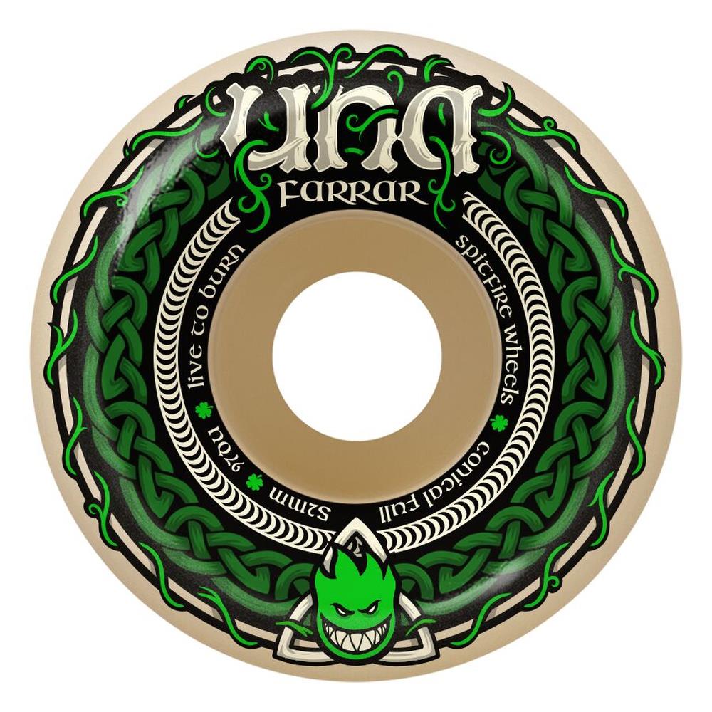 Spitfire F4 97 Una Trinity Conical Full Skateboard Wheels Natural 52mm