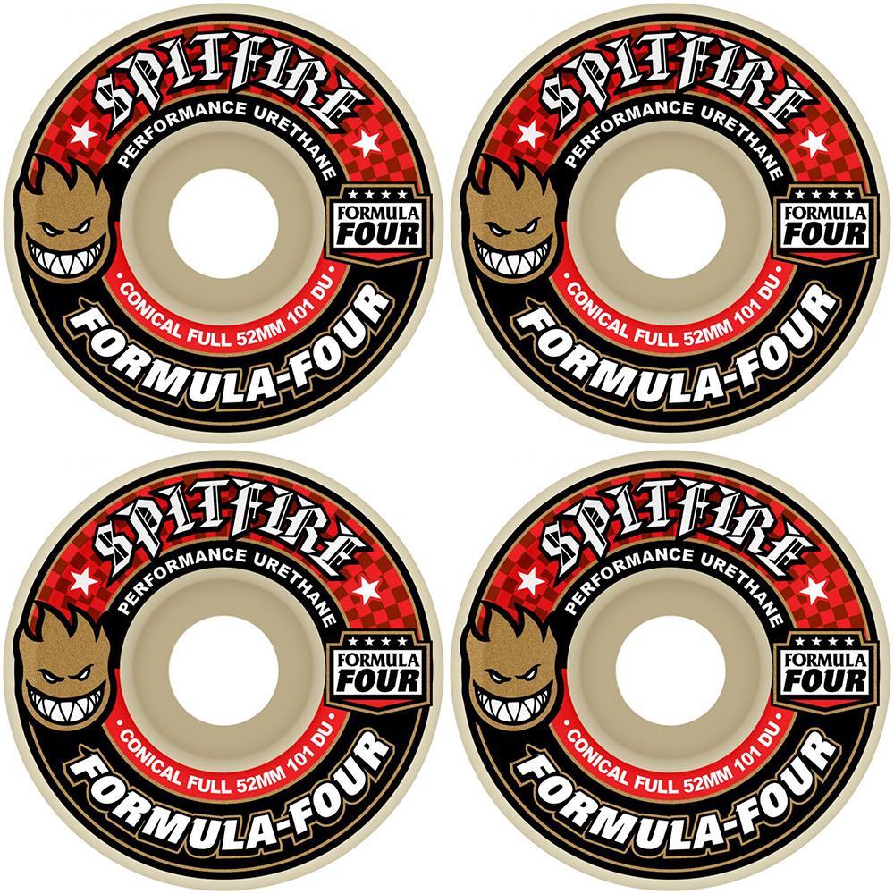 Spitfire Formula Four Wheels Conical Full 101DU Skateboard Wheels 52mm