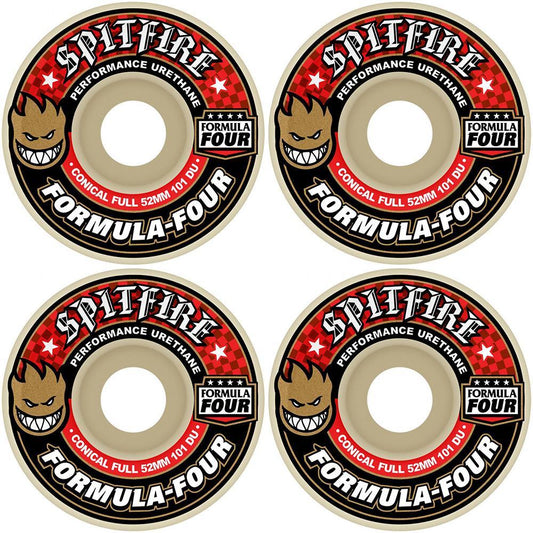 Spitfire Formula Four Wheels Conical Full 101DU Skateboard Wheels 52mm