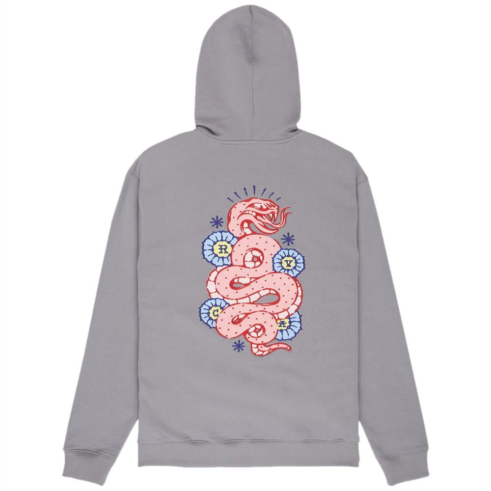 RVCA Dalas Snake Pullover Hooded Sweatshirt Monument Grey