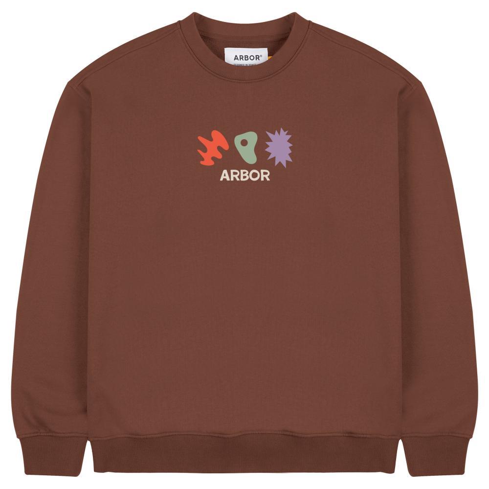 Arbor Skateboards Shadows Crewneck Sweatshirt Walnut Brown
