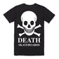 Death Skateboards OG Big Skull Back print T-Shirt Black White