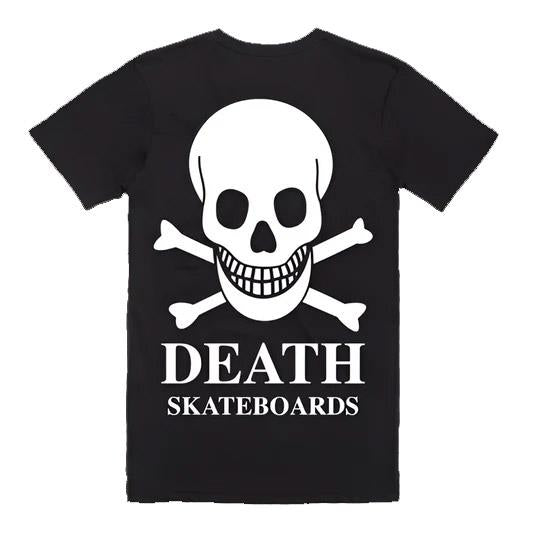 Death Skateboards OG Big Skull Back print T-Shirt Black White