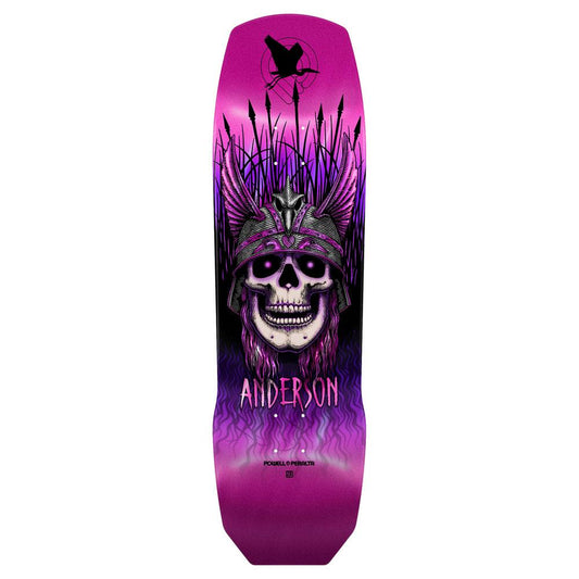 Powell Peralta Skateboards Deck Andy Anderson Heron Skull Pink Foil 9.13"