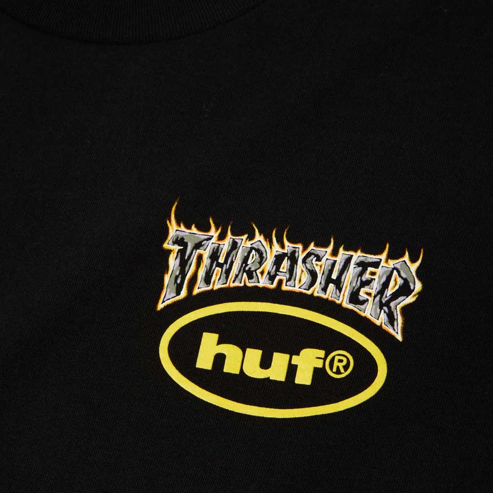 HUF x Thrasher Meltdown Short Sleeve T-Shirt Black