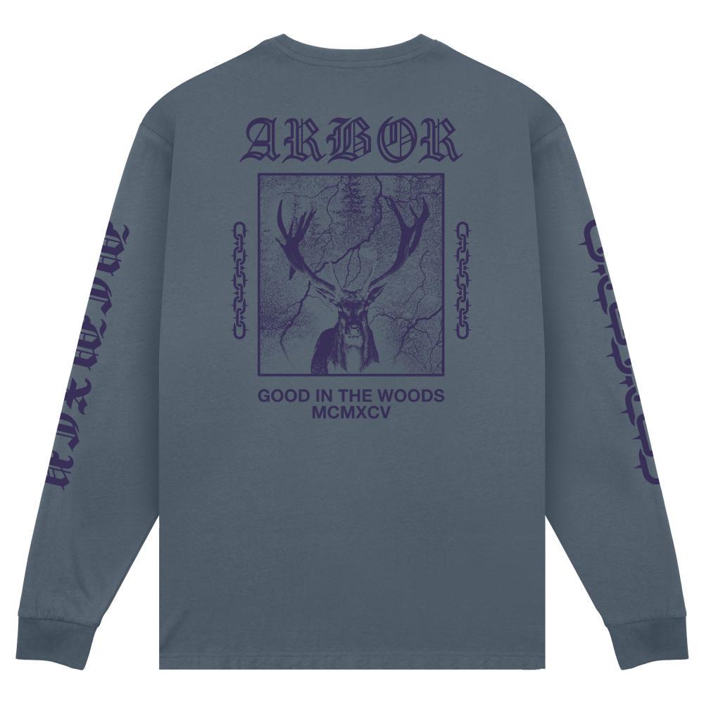 Arbor Skateboards Stag Long Sleeve T-Shirt Slate
