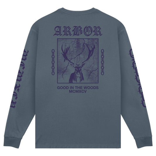 Arbor Skateboards Stag Long Sleeve T-Shirt Slate