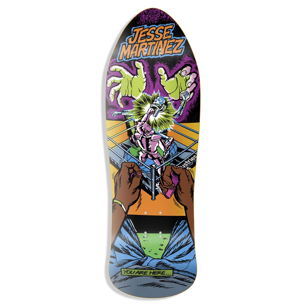 World Industries 1 Of 100 LTD Edition Signed Certificate Jesse Martinez Rock'em Sock'em Screen Printed Deck Multi 10.126'