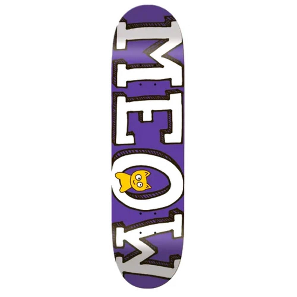 Meow Logo Skateboard Deck Purple 8"