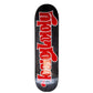 Baglady Supplies Throw Up Logo Wood Stain Deck Skateboard Black 8.25"