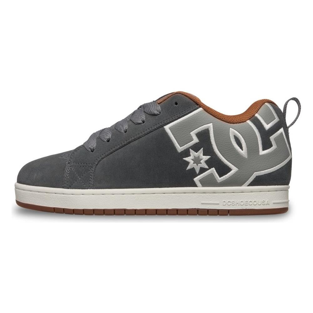 DC Shoe Co Court Graffik Skate Shoes Grey Gum