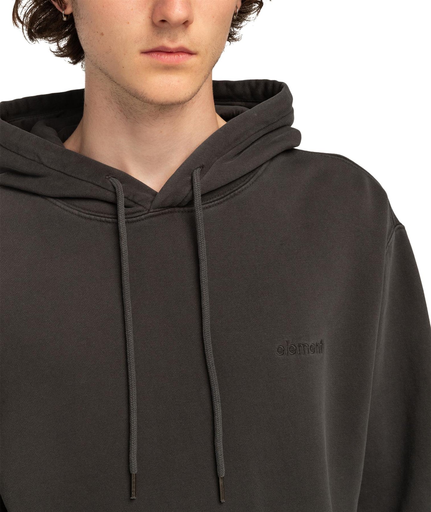 Element Lowcase Pigment Pullover Hooded Sweatshirt Off Black