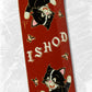 Real Ishod Kitten Scratch Twin Tail Skateboard Deck Burgundy 8.25"