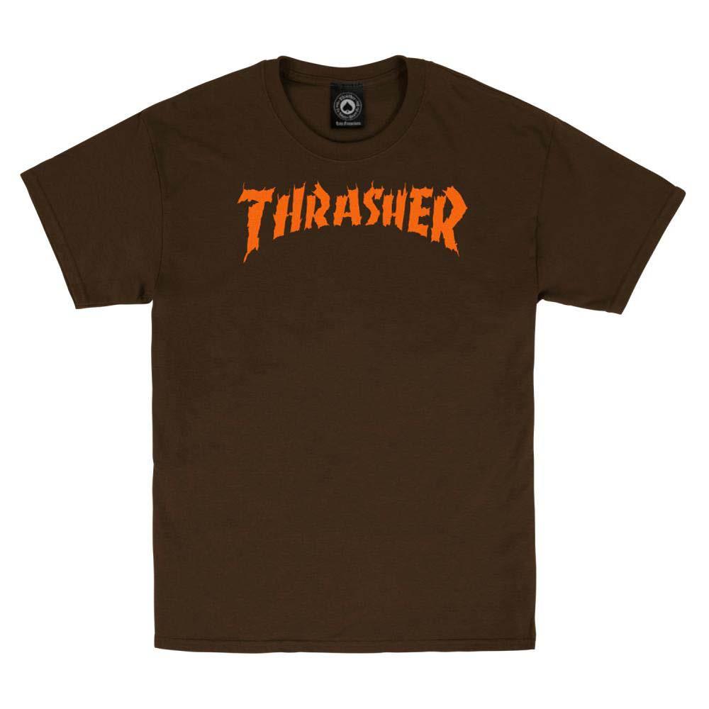 Thrasher Magazine T-Shirt Burn it Down Dark Chocolate – Black Sheep Store