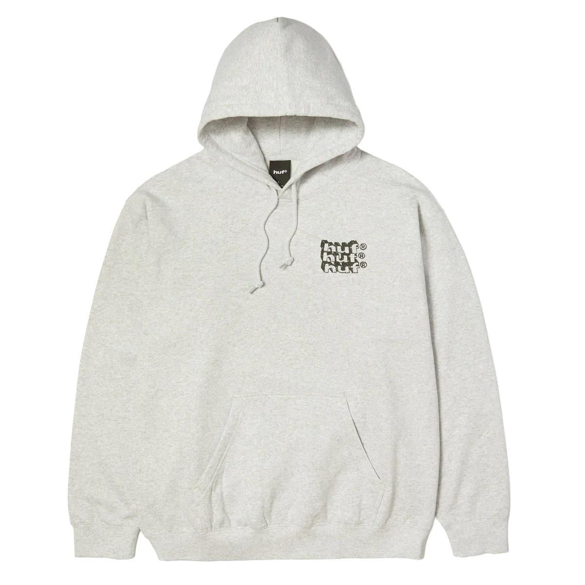 Huf Hand Stacked Pullover Hoodie Heather Grey