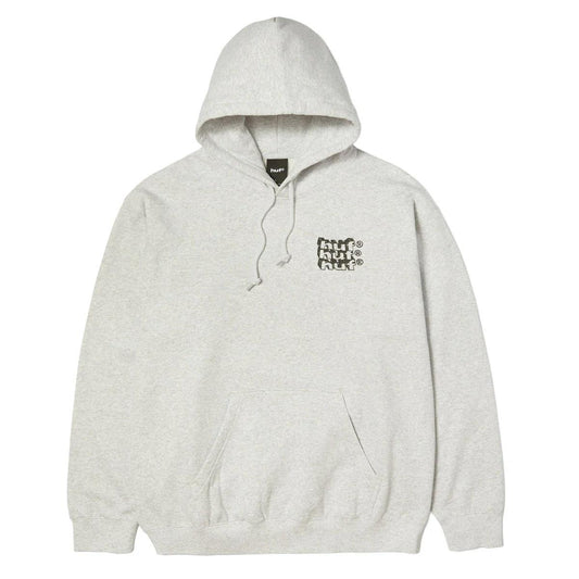 Huf Hand Stacked Pullover Hoodie Heather Grey
