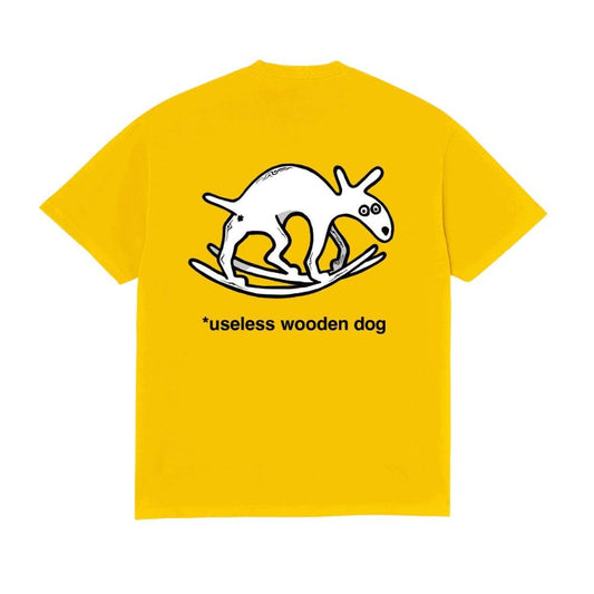 Polar Skateboards Useless Wooden Dog T-Shirt Yellow