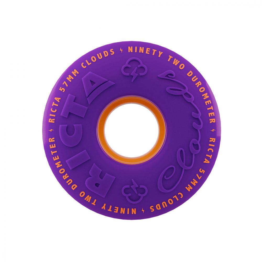 Ricta Skateboard Wheels Clouds 92a Purple Orange 57mm