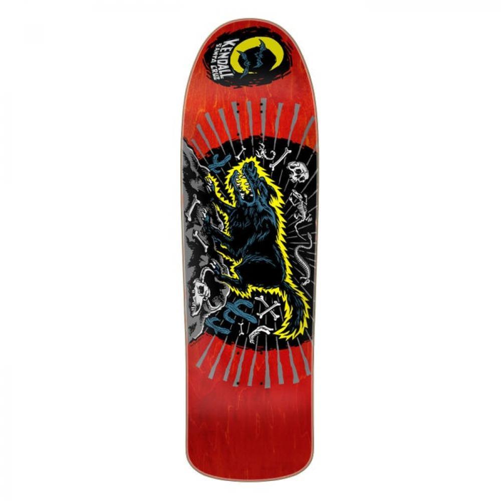 Santa Cruz Reissue Skateboard Deck Kendall Wolf Red/Black 9.28"