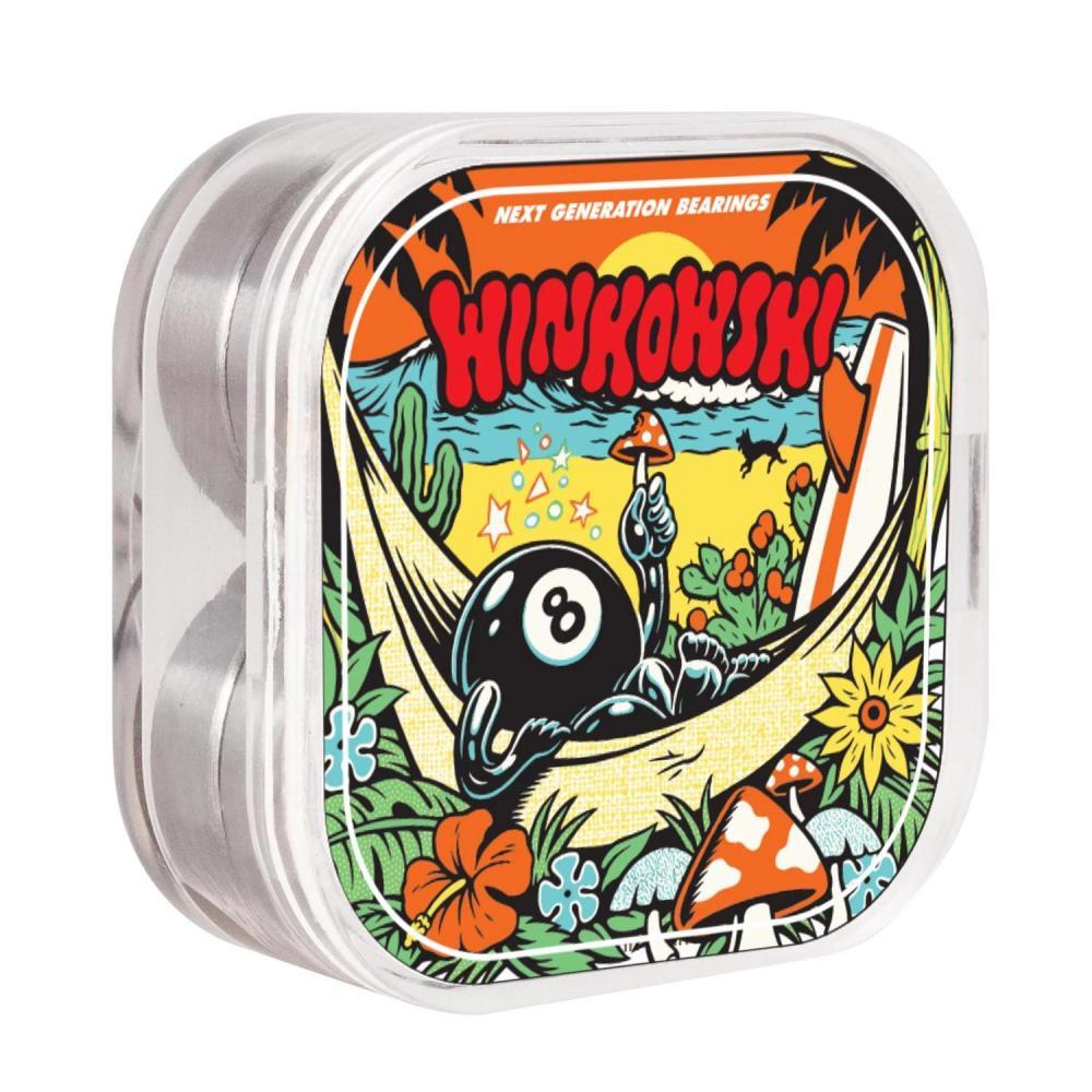Bronson Speed Co. Skateboard Bearings Winkowski Mushroom G3 Red/White 8mm