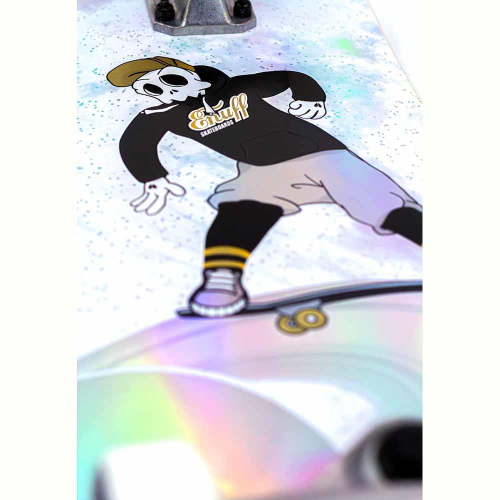 Enuff Skully Hologram Factory Complete Skateboard White 7.75"