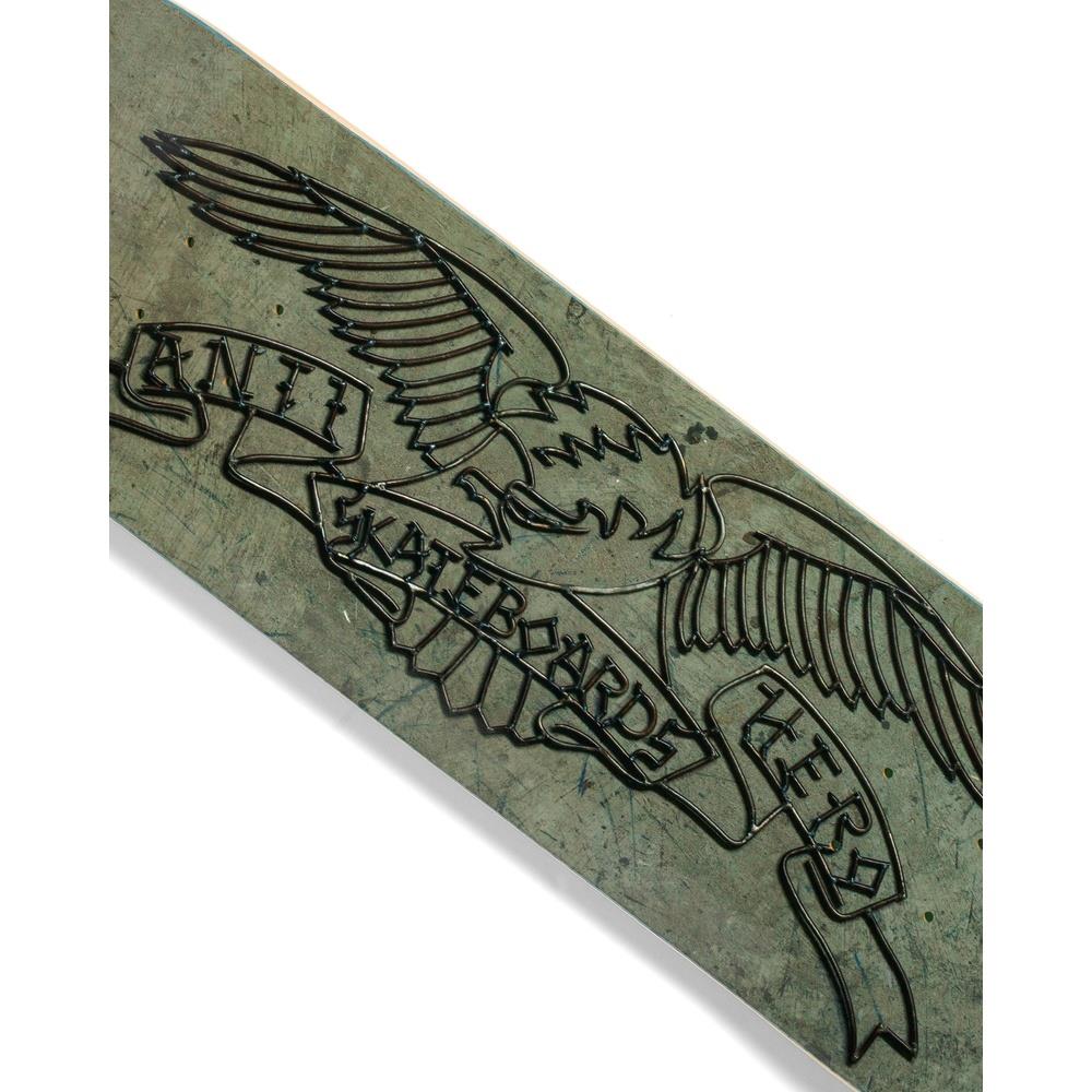 Anti Hero Treasure Island Eagle Skateboard Deck Short Grey 8.5"