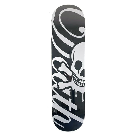 Death Script Skateboard Deck Black White Popsicle 2 Square Nose 8.25"