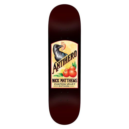 Antihero Matthews Homers Pt. 2 Skateboard Deck Burgondy 8.62"