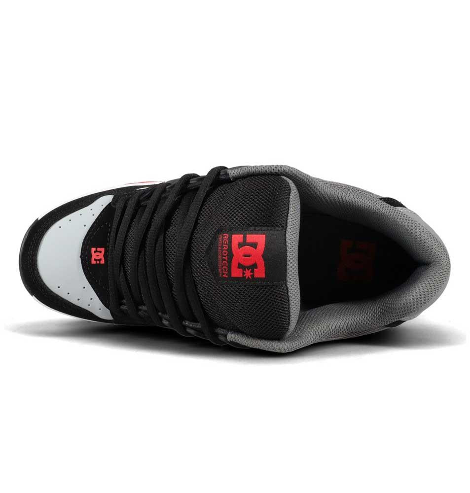 DC AT-2 Black Grey Red Leather Skate Shoes