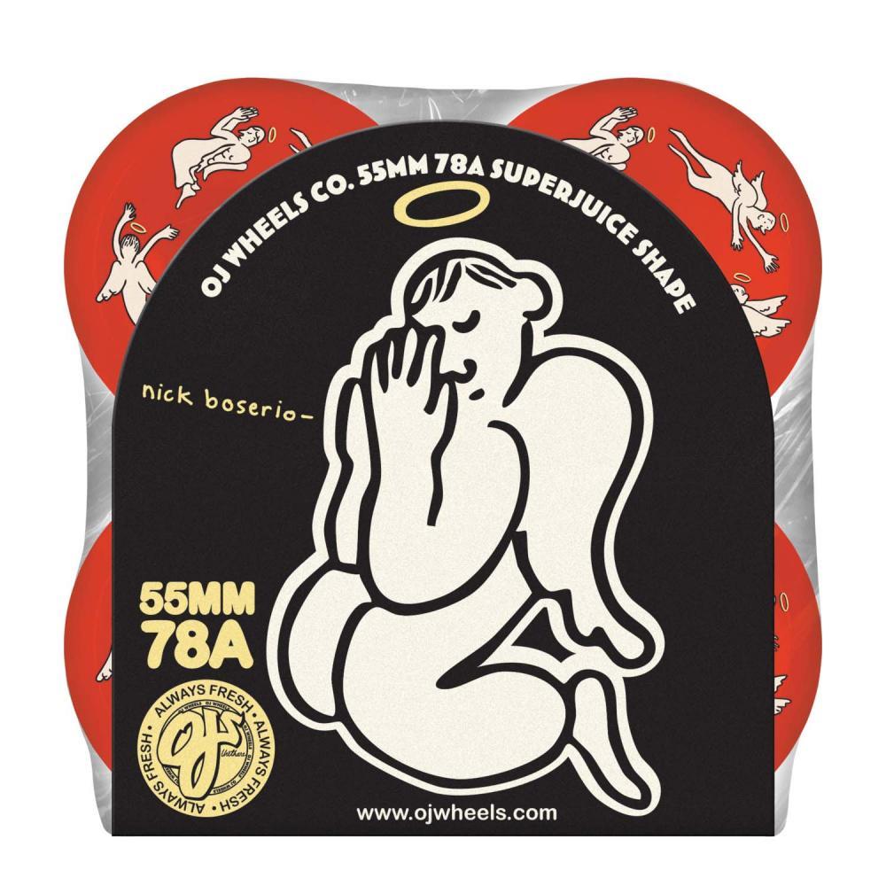 OJ Boserio Holy Angels Super Juice Skateboard Wheels 78a Red 55mm