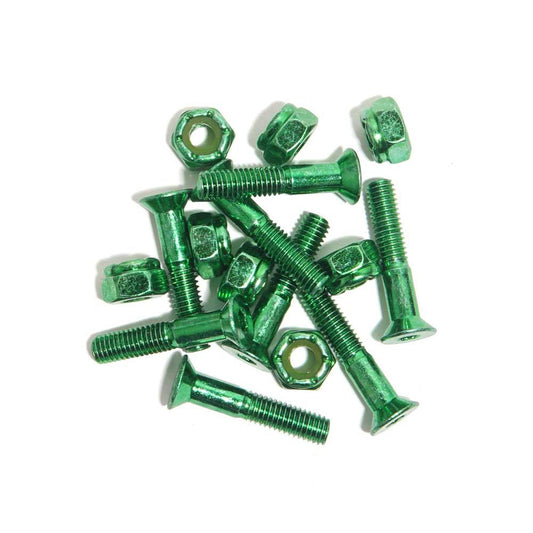 G-Tool 8 Pack of 1" Allen Skateboard Bolts Green