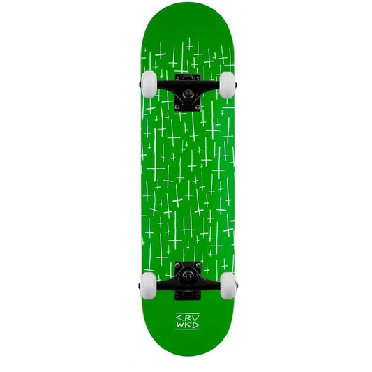 Carve Wicked Team Logo Complete Skateboard Green 8.25"