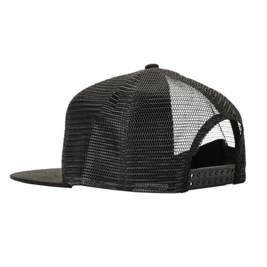 Thrasher Mesh Trucker Cap Flame Logo Embroidered Black