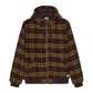 Element Dulcey Fuzzy Check Hooded Bomber Jacket Brushed Plaid Mole
