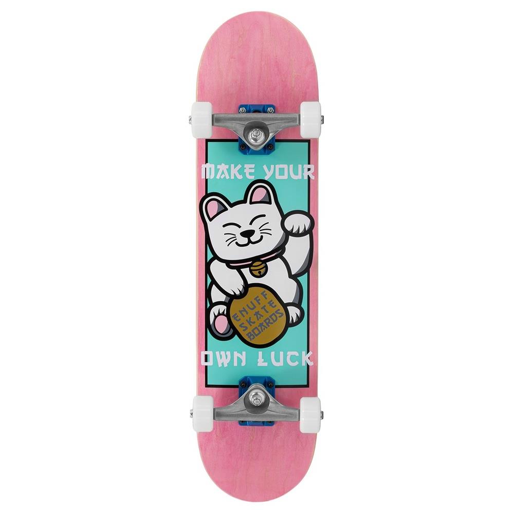 Enuff Lucky Cat Complete Skateboard 92A Medium Wheels Mini Pink 7.25"