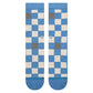 Stance Socks Chef Check Crew Capri Blue UK 7-11