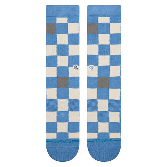 Stance Socks Chef Check Crew Capri Blue UK 7-11