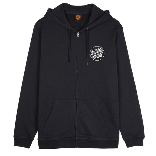 Santa Cruz Full Zip Hooded Sweatshirt Kendall Atomic Black