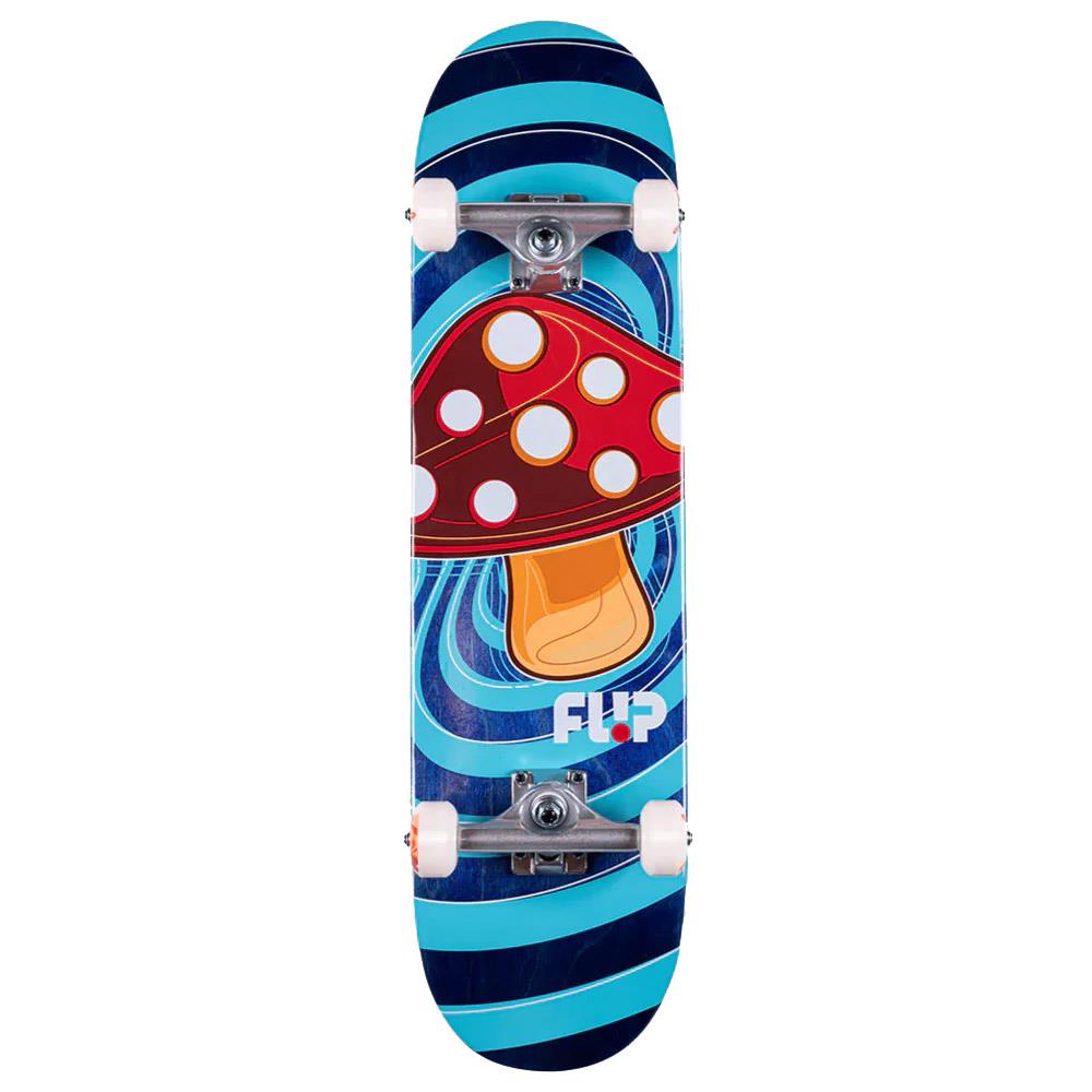Flip Skateboards Team Pop Shroom Blue Factory Complete Skateboard 8"