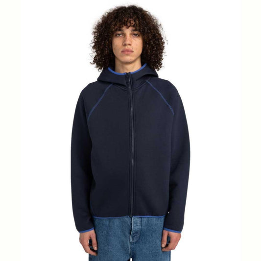 Element Sahtu Rain Zip Up Hooded Sweatshirt Eclipse Navy