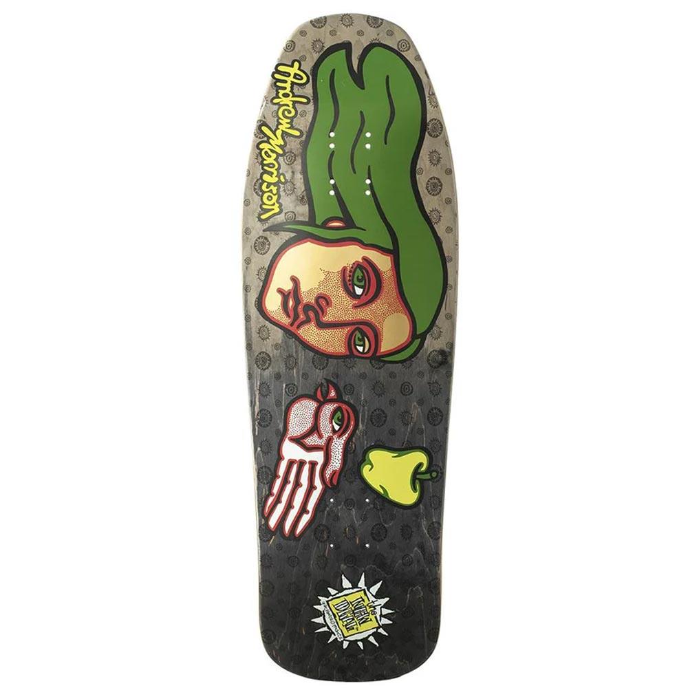 New Deal Morrison Bird In Hand Metallic HT Skateboard Deck Black 9.875"